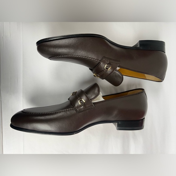 Gucci Interlocking-g Leather Loafers in Cocoa - Picture 4 of 8